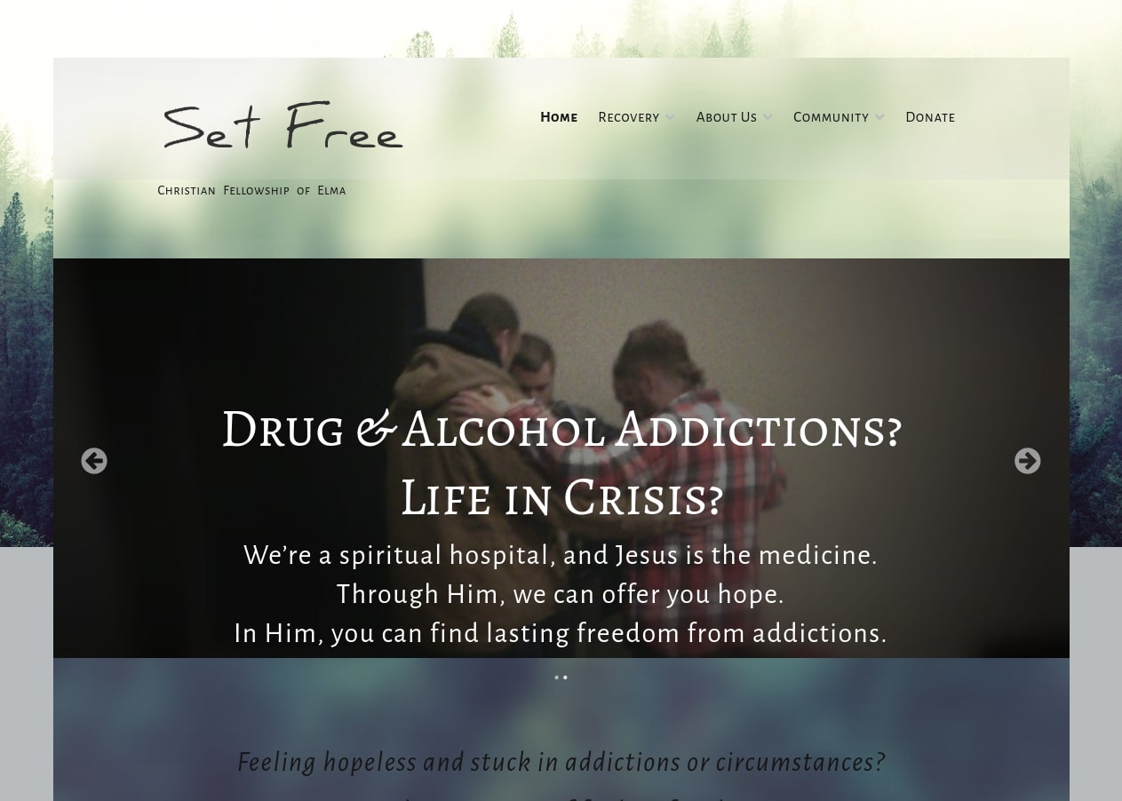 Image of Set Free Elma website